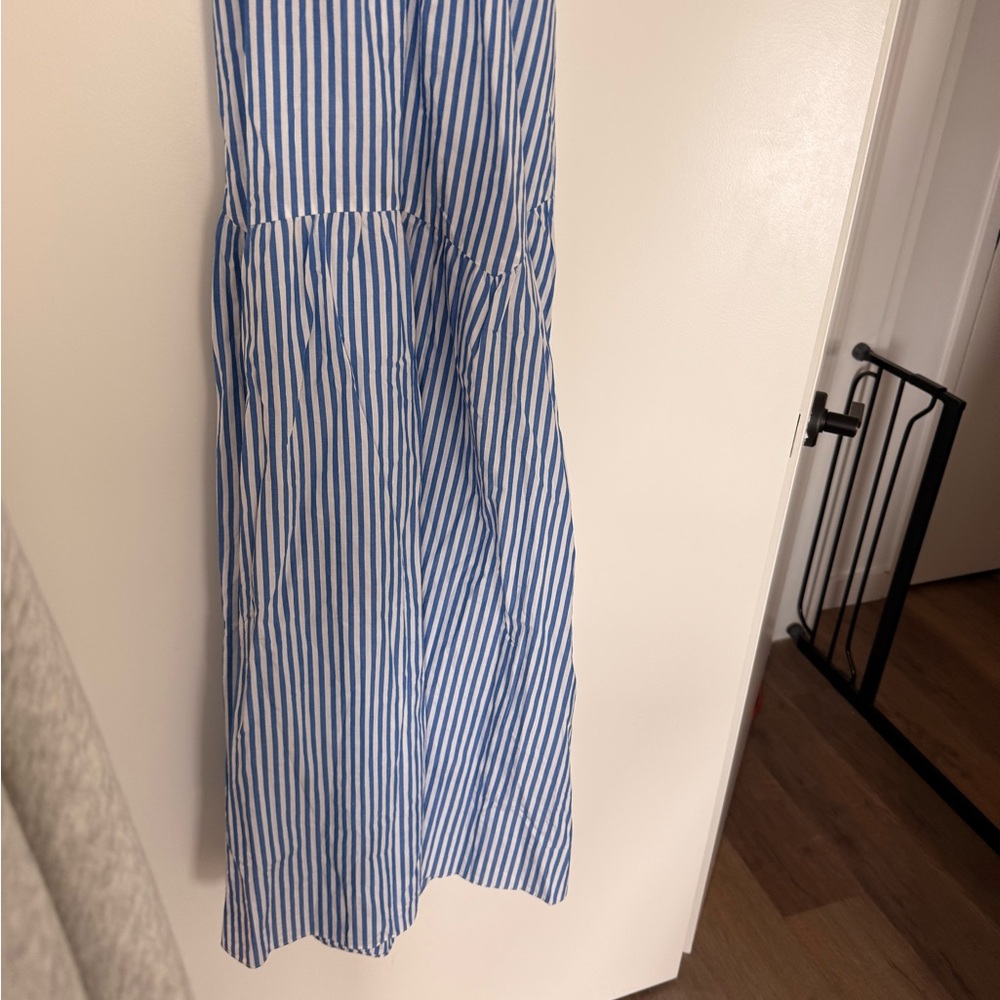 Blue & White Striped Spaghetti Strap Maxi Dress from Madewell, broken strap - Picture 3 of 5
